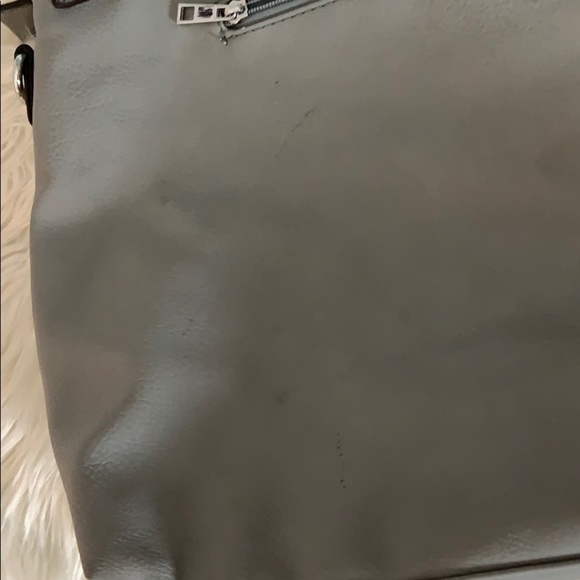 Grey Faux Leather Hobo Tote Shoulder Bag Patchwork - Picture 8 of 12